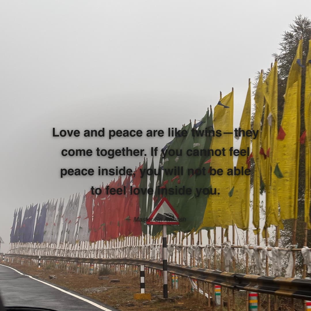 Love and peace are like twins—they come