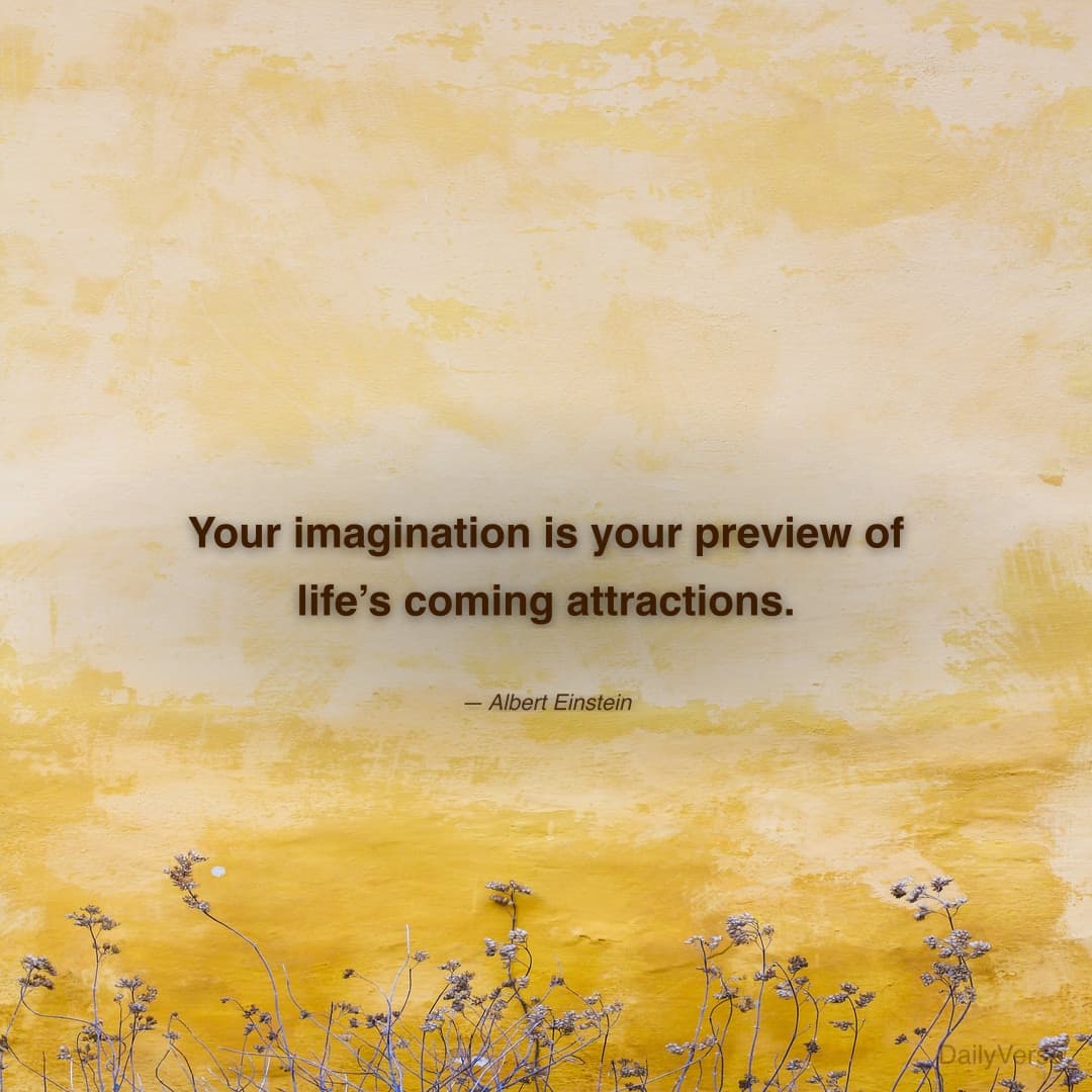 Your imagination is your preview of life’s coming